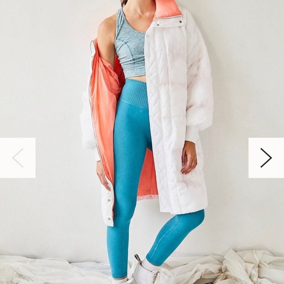 Free People White Juno Packable Puffer Jacket